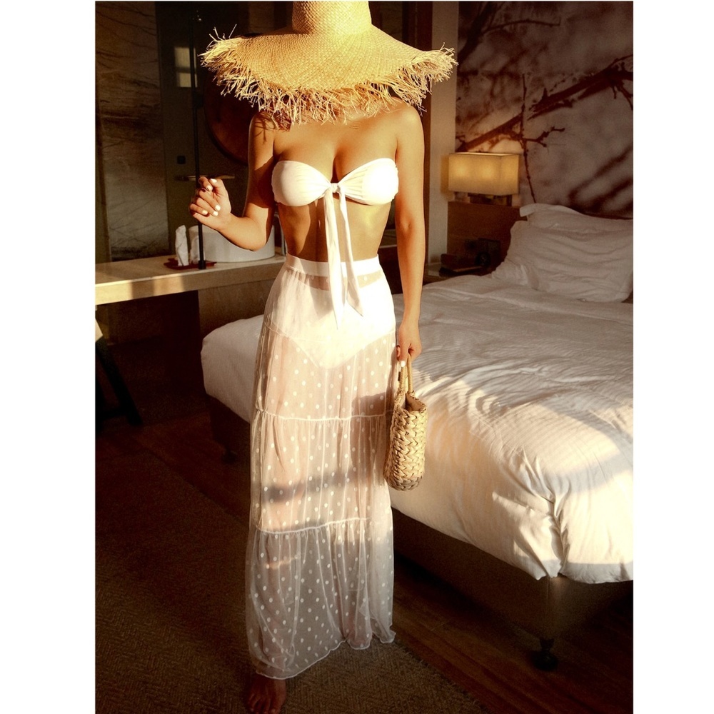 3 Piece Swimsuit Set in White